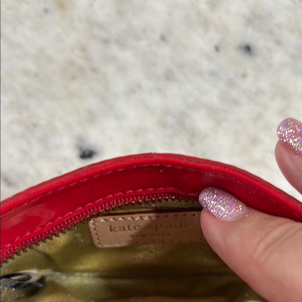 Kate Spade Red Coin Purse - Picture 5 of 6
